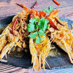 กุ้งแม่น้ำซอสมะขาม
