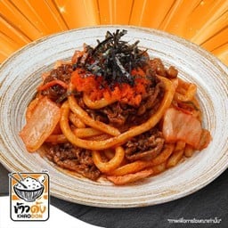 อูด้งเนื้อแองกัสผัดกิมจิ