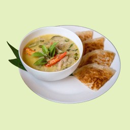 แกงเขียวหวานพร้อมโรตี