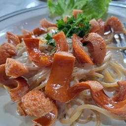 [เซตสุดฮิต] สปาคาโบใส้กรอก + โรตีเนยนม