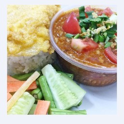 น้ำพริกอ่อง กับ ข้าวไข่เจียว