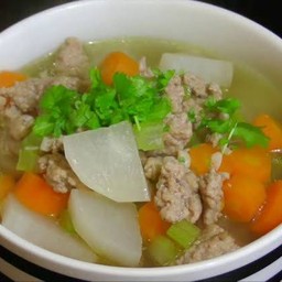 ต้มจืดหัวไชเท้าหมูสับ