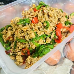 กะเพราขึ้นตึก🔥🌶️ ข้าวไข่เจียว🍳