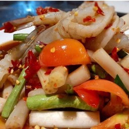 ตำไหลบัวกุ้งสด