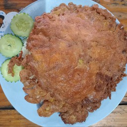 ข้าวไข่เจียวหมูสับแบบกรอบ+น้ำซุป