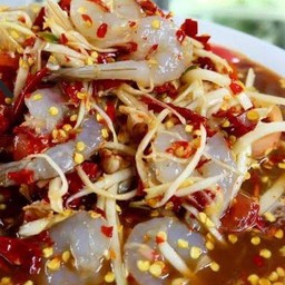 ตำลาวกุ้งดิบ