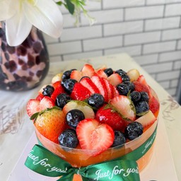 เค้กส้มหน้านิ่ม (แต่งผลไม้สด 1p.)