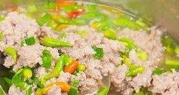 ข้าวสวย + ต้มเล้งหมูสับ