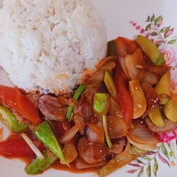 ผัดเปรี้ยวหวานหมู ไก่