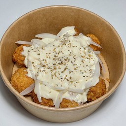 ไก่ป๊อปทอดกรอบ ซอสครีม&หัวหอม