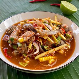 ยำกุ้ง+หอยแครง