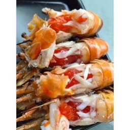 กุ้งหัวมันแก้วเผา ( ครึ่งกิโล )