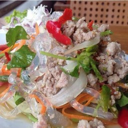 ยำเส้นแก้ว หมูสัพ