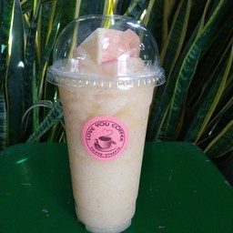 แอปเปิ้ลเเดงปั่นนมสด