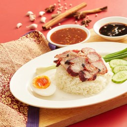 ข้าวหมูแดง ไข่.