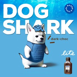 DOG SHARK LITE Black Coffee x 2 Bottles - Sweet Nutty Dark Chocolate