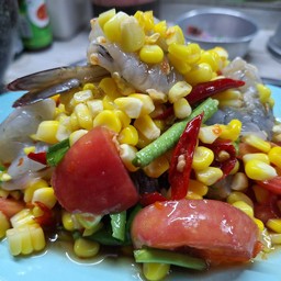 ตำข้าวโพดกุ้งสด