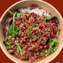 ข้าวกะเพราหมูสับโบราณ