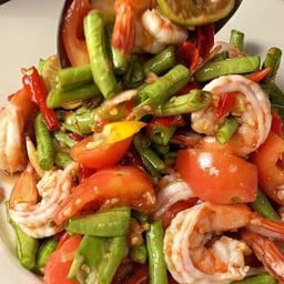ตำถั่วกุ้งสุก