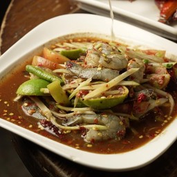 ตำกุ้งสดไทย