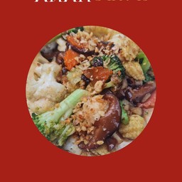 ผัดผักราดข้าว