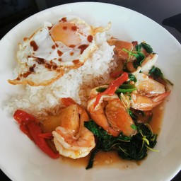 กระเพรากุ้ง(ไม่รวมไข่ดาว)