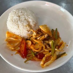 ข้าวปลาหมึกไข่เค็ม
