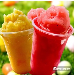 ซื้อคู่ น้ำส้มปั่น +แตงโมปั่น แก้วใหญ่ 20 ออนซ์