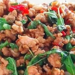 กระเพราต้องเลือกเนื้อสัตว์เองคะ