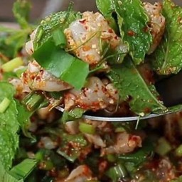 ลาบกุ้งสด