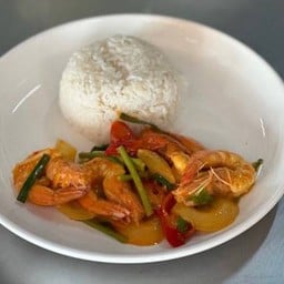 ข้าวกุ้งผัดไข่เค็ม