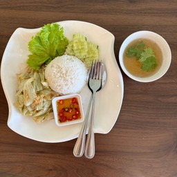 ข้าวกะหล่ำปลีผัดน้ำปลา
