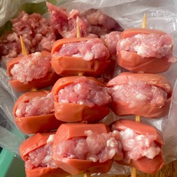 ไส้กรอกแดง(ยัดไส้หมูสับ)