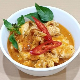 ข้าวสวยไก่ผัดน้ำพริกเผา