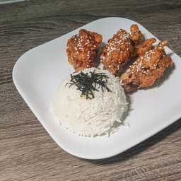 ข้าวไก่วิ้งซ์ซอสเกาหลี (New!)