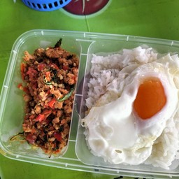 กระเพราหมูสับไข่ดาว