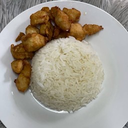 ข้าวไก่ทอดกระเทียม