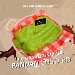 ขนมปังปิ้ง เนย สังขยาใบเตย