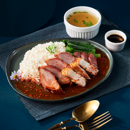 ข้าวหมูแดงหมูกรอบ.