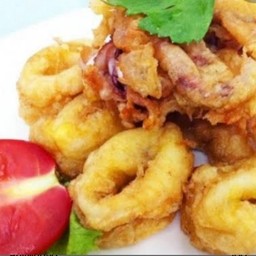 หมึกทอดกระเทียม