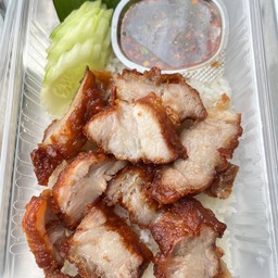 ข้าวหมูทอด-แจ่ว