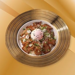 ข้าวหมูย่างซอสญี่ปุ่นไข่ออนเซ็น