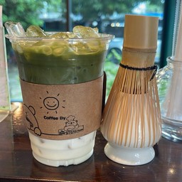 มัทฉะ ลาเต้ (มัทฉะเกรดพิธี+นม) (# ขายดี)