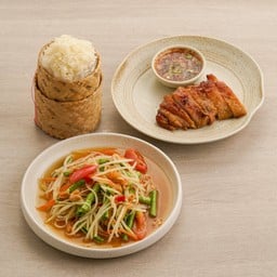 ส้มตำไก่ย่าง ข้าวเหนียว