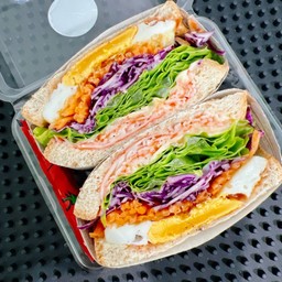 แซนวิช ปูอัด + ไข่ดาว