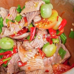 ตำหมูสะดุ้ง ปลาร้านัว