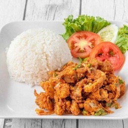 ข้าวยำไก่กรอบ