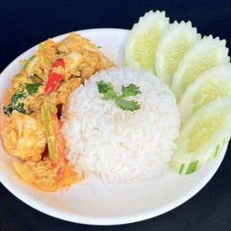 ข้าวกุ้งผัดไข่เค็ม