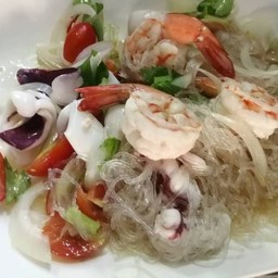 ยำวุ้นเส้น กุ้งหมึก