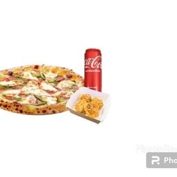 พิซซ่านาโปลีM+ไก่คาราเกะ4ชิ้น+โค้ก1กระป๋อง